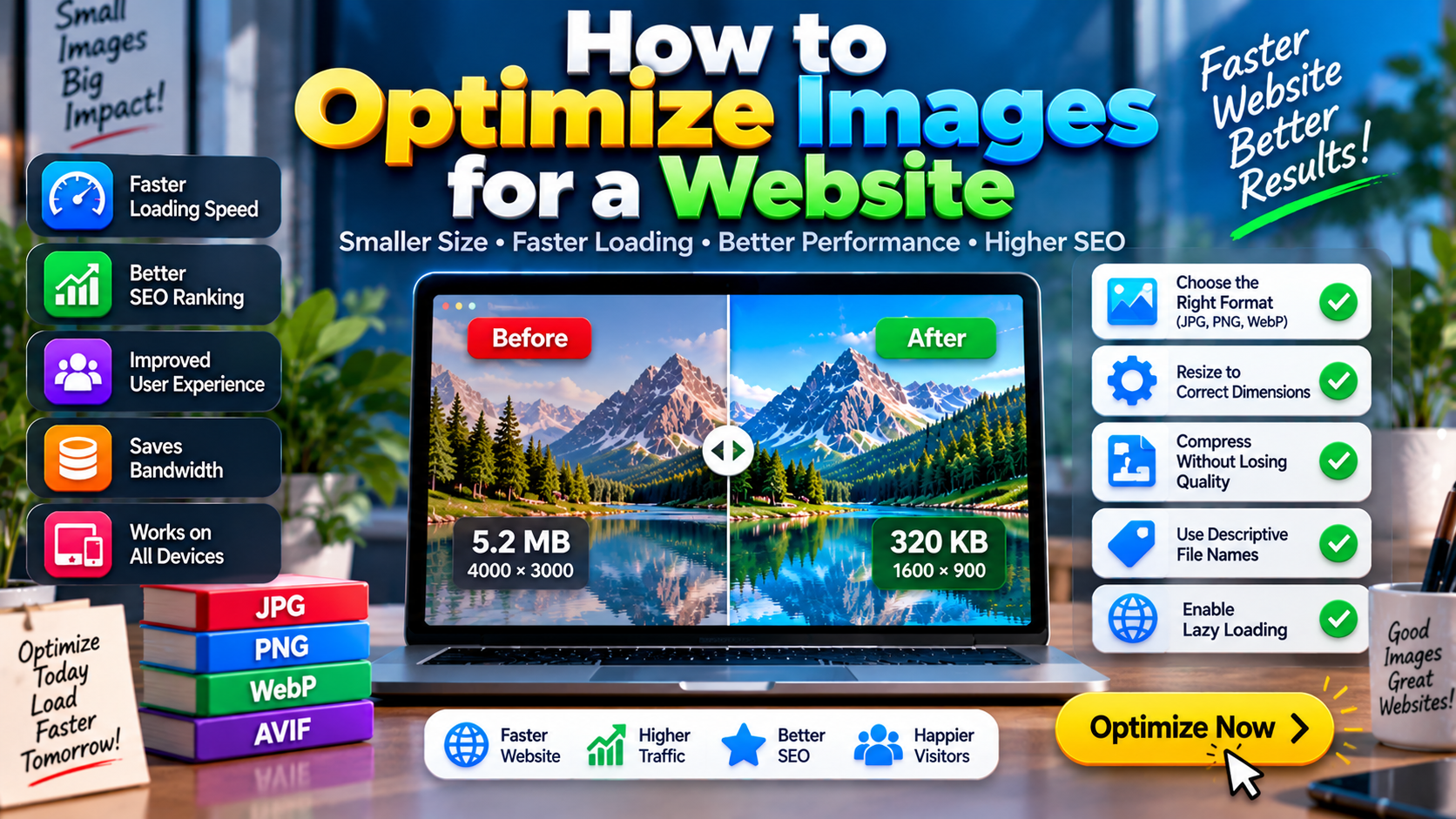How to optimize images for a website