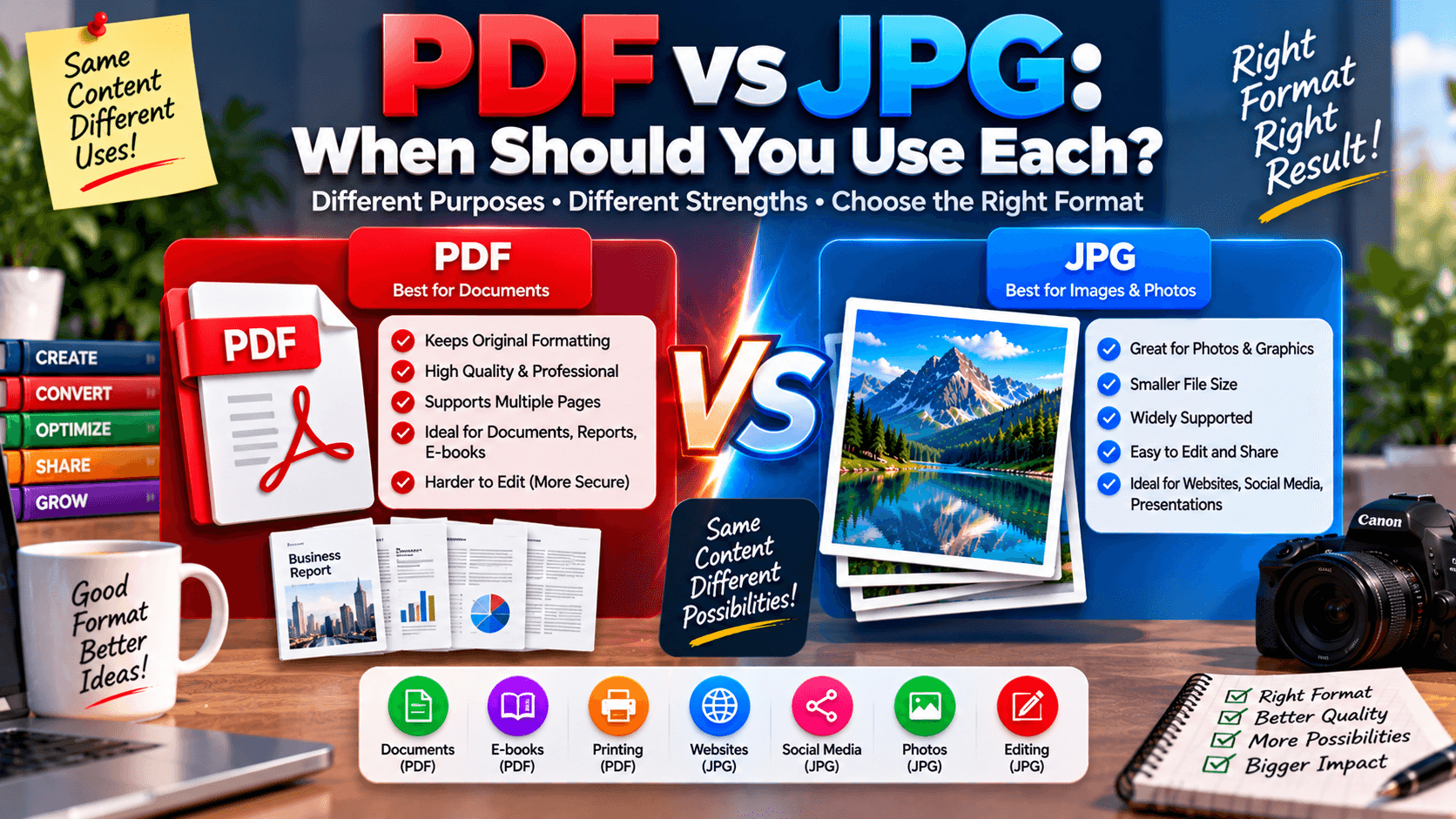PDF vs JPG comparison