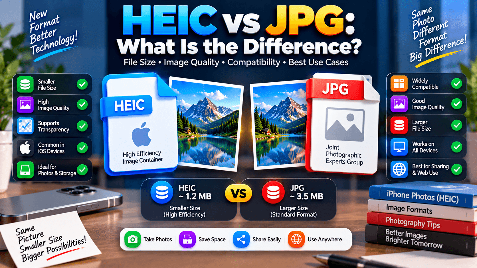 HEIC vs JPG comparison